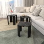 Hanah Home Lori Mesa de Centro Negro y Mármol